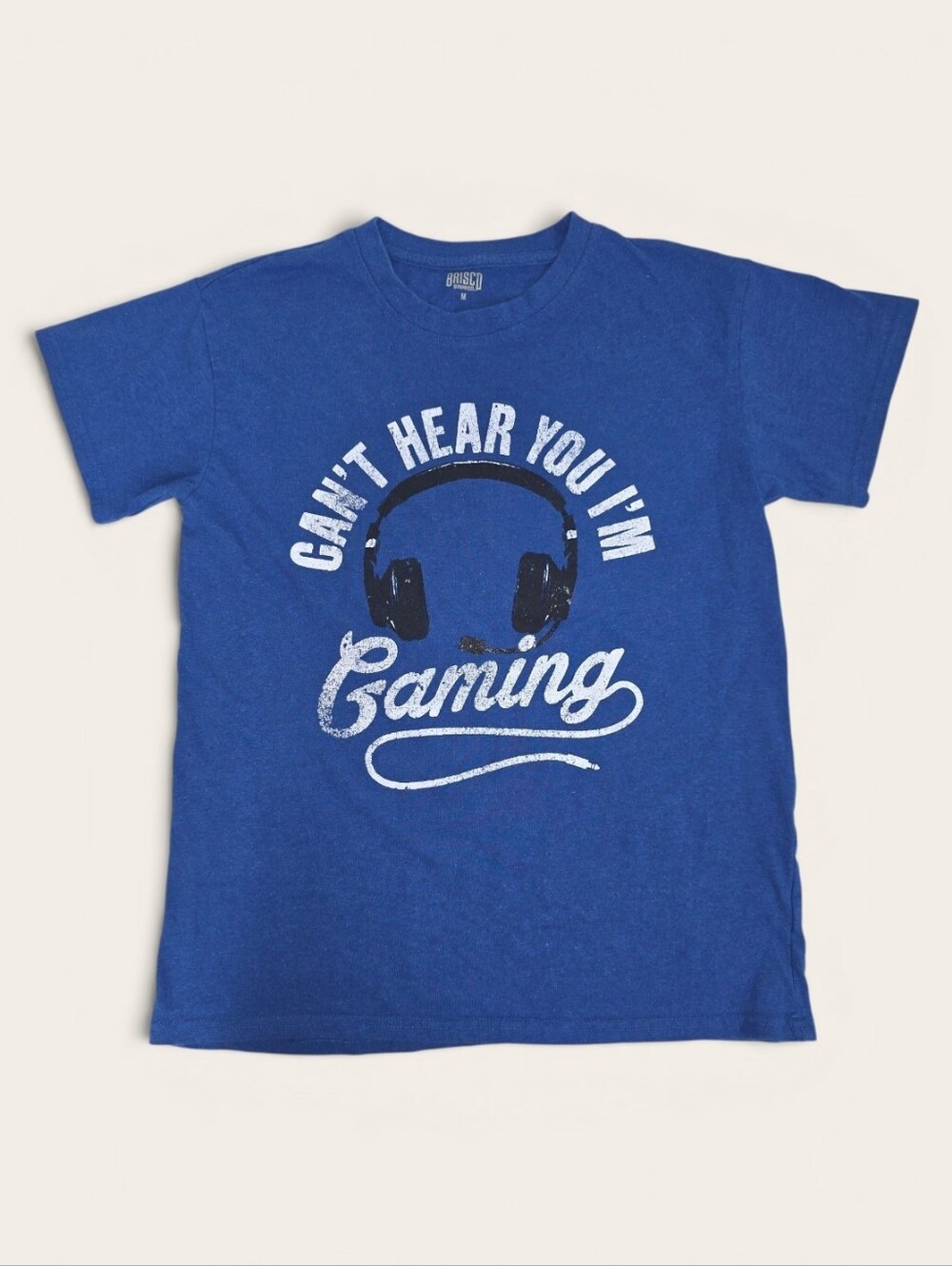 Men's Royal Blue 'Can't Hear You I'm Gaming' Graphic Tee